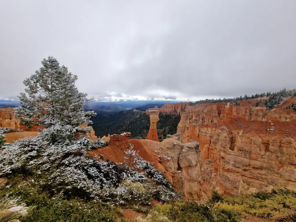 Bryce Canyon National Park im Schnee Thors Hammer