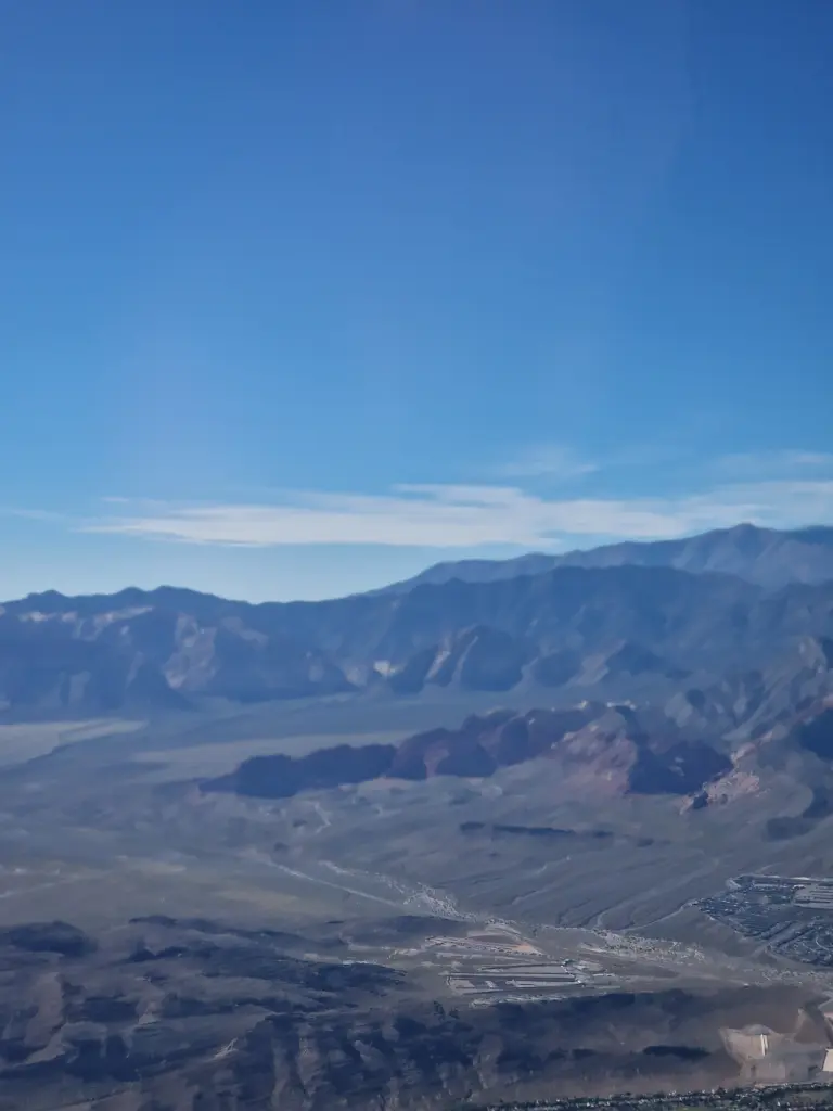 Red Rock Canyon bei Las Vegas Nevada aus dem Flugzeug